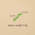 Rodaja de pimiento verde artificial en PVC para cocina en miniatura, largo 3,1 cm - Tiras de Pimiento Verde