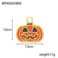 Detail of 1.5cm orange pumpkin pendant with dimensions and 1.1g weight display - Orange Pumpkin (BP000043BW)