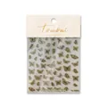 Self-adhesive 5D gold foil butterfly nail stickers with metallic reflective finish - 2291-New Gold Stamping