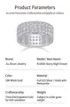 Starry Dream Ring aus 925 Sterling Silber mit Moissanit-Besatz in edlem Weißgold-Finish - US 9 / Sternentraum-Stil (R13836)