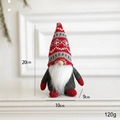 Gnomo navideño con gorro de punto rojo y barba blanca, adorno de 20 cm - Gnomo de Navidad Gris 20CM