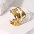 Gold Irregular Wave Texture Style (JR404-G7)