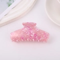Molla per capelli con trama di marmo rosa in resina acetata per acconciature eleganti - Rosa Viola