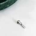 Pendentif alphabet réglable en argent pour collier DIY avec finition métal poli - Pendentif Lettre (I) / Argenté