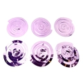 Pink and purple spiral PVC hanging ornaments in a 6-piece set with metallic finish - Single Spiral/Pack of 6 / Glossy Light Purple