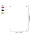 Clear acrylic weekly planner board with six colorful markers and metal mounting screws - TYU088 Large Blank Board (With 6 Pens)