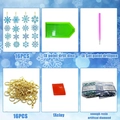 16-teiliges DIY 5D Diamantmalerei-Set mit blauen Schneeflocken-Acryl-Schlüsselanhängern - Standard Edition (Mengenrabatt)