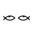 Minimalist black fish-shaped stainless steel stud earrings for women on white background - Black