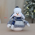 Blue knitted sweater Christmas snowman doll with trapper hat and scarf, 26cm variant - 26cm / Lei Feng Hat Snowman