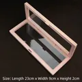 Pink PE film floating jewelry box 23x9x2cm for dustproof suspension display - Suspended Bracelet Necklace Box-Pink