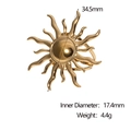 Detaillierte Größenübersicht für Sonnenblumenring mit 34,5 mm Außen- und 17,4 mm Innenmaß - Gold