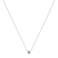 Collana minimalista in argento s925 con scintillante ciondolo solitario rotondo - Argento 925 / 3mm