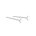 Minimalist S999 sterling silver stud earrings in classic round silver finish - S999 Fine Silver / Silver 3mm