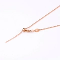 Adjustable rose gold stainless steel beaded chain with lobster clasp and slider - Bead Chain / 1.1mm*45cm / Rose Gold