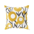Square pillow cover with yellow towel embroidered flower and corner tassels - 45*45cm (No Core) / Pastoral Style 10 (Yellow Tassel)