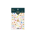 Thin self-adhesive nail stickers featuring colorful cartoon bears and star patterns - Cartoon Bear Animal Style (TS-1403)