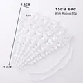 Set di 6 ornamenti natalizi a ghiacciolo trasparente da 15 cm per l'albero - 15CM 6PZ Ghiacciolo Trasparente