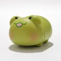 Cute green frog figurine ornament for desktop decoration in charming laying pose - 3061 Frog Crawl Figurine