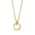 Collar minimalista de oro con colgante de cierre de anillo de resorte en cadena fina - Collar de Eslabones Abiertos Redondos (No. 10 Oro) / Dorado