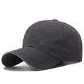 Berretto da baseball grigio scuro ad asciugatura rapida con logo Ding Han e 6 pannelli - Tessuto Completo / grigio scuro