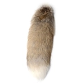 Oversized silver-blue fox tail keychain accessory with white tip for handbags - 40CM / Golden Island Fox