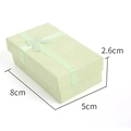 Light green jewelry gift box with ribbon bow 8x5x2.6cm dimensions for rings and necklaces - 5*8cm / Light Green