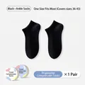 Single pair of disposable compressed black ankle socks for travel, fits sizes 36-43 - Compressed Socks Black (1 Pair)