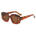 Retro oversized square sunglasses featuring a classic tortoiseshell frame and brown lenses - Tortoise Shell Frame