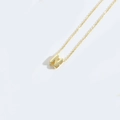 Minimalist gold-plated letter N necklace featuring a sleek 3D pendant on a link chain - Letter N