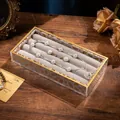Gray velvet jewelry tray with gold leaf trim for rings and pearl necklaces - Type B Printed / Gray