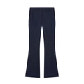 Pantaloni in denim blu scuro a zampa da donna con cuciture a contrasto e gamba larga - XS / Pants