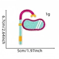 Detail of colorful diving mask embroidery patch with size dimensions 6.7cm by 5cm - Diving Mask Style (28#)