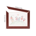 Front view of reddish-brown wood grain art frame showing 19.8x15.1cm dimensions - Small (A5) / Redwood