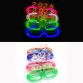 LED light-up 2025 numerical party shutter glasses in multiple vibrant colors - 2025 Digital Square / Green