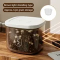 Smart pet food container in amber translucent finish with digital weight display - Small Digital Display / Brown