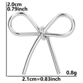 Zilveren strikhanger van 304 roestvrij staal van 2,1 cm breed voor DIY-sieraden maken - Zilver