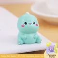 Süße minzgrüne Mini-Dinosaurier-Figur für Schreibtisch und Auto, Größe 3,3x3,7x4cm - Grün (4B)