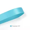 Turquoise 6mm polyester satin ribbon for flower wrapping, color code 317 - Turquoise(317)