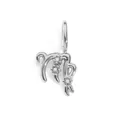 Colgante Virgo de acero inoxidable plateado con flores decoradas con strass - Virgo (XP49550) / Plateado