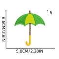 Dettaglio della toppa ricamata a ombrello con dimensioni di 6,6 cm di altezza - Ombrello Estivo (2#)