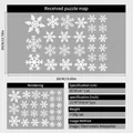 White snowflake static window stickers set with varied shapes and 35x50cm dimensions - White Snowflakes Select B (35*50cm)