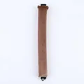 Brown velvet heatless hair curler with black elastic hooks and small ear design - 1 Piece / Khaki