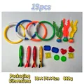 19-piece diving toy set featuring colorful swim rings, diving sticks and assorted gems - 19-Piece Set