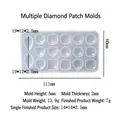 Stampo in silicone traslucido per gioielli fai-da-te con gemme geometriche - Stampo per toppe in gemme multiforma / Bianco Semitrasparente