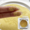 0,6 mm goldene Mini-Kaviar-Perlen für Nailart-Design in einem transparenten Tiegel - 0.6mm Gold ca. 5g
