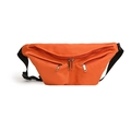 Riñonera naranja de nailon impermeable con múltiples compartimentos y correa ancha ajustable - Naranja