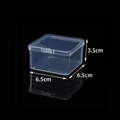 Compact clear plastic storage box for jewelry with dimensions 6.5 x 6.5 x 3.5 cm - 3565 Square Box (6.5*6.5*3.5cm)