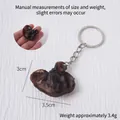 Realistic wood ear fungus keychain, deep brown simulated food vegetable bag charm - Small Wood Ear - Keychain Style