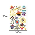 Kids Halloween Day of the Dead face tattoo stickers with gold foil skull designs - Gold Foil Sugar Skull (WE-050) / 105*110mm