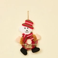 Ornamento natalizio orsetto di peluche con cappello a righe e scritta Merry Christmas - Stile orso